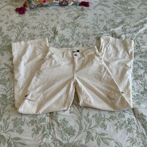 American Eagle Corduroy Super High-Rise Baggy Wide Leg Cargo Pants